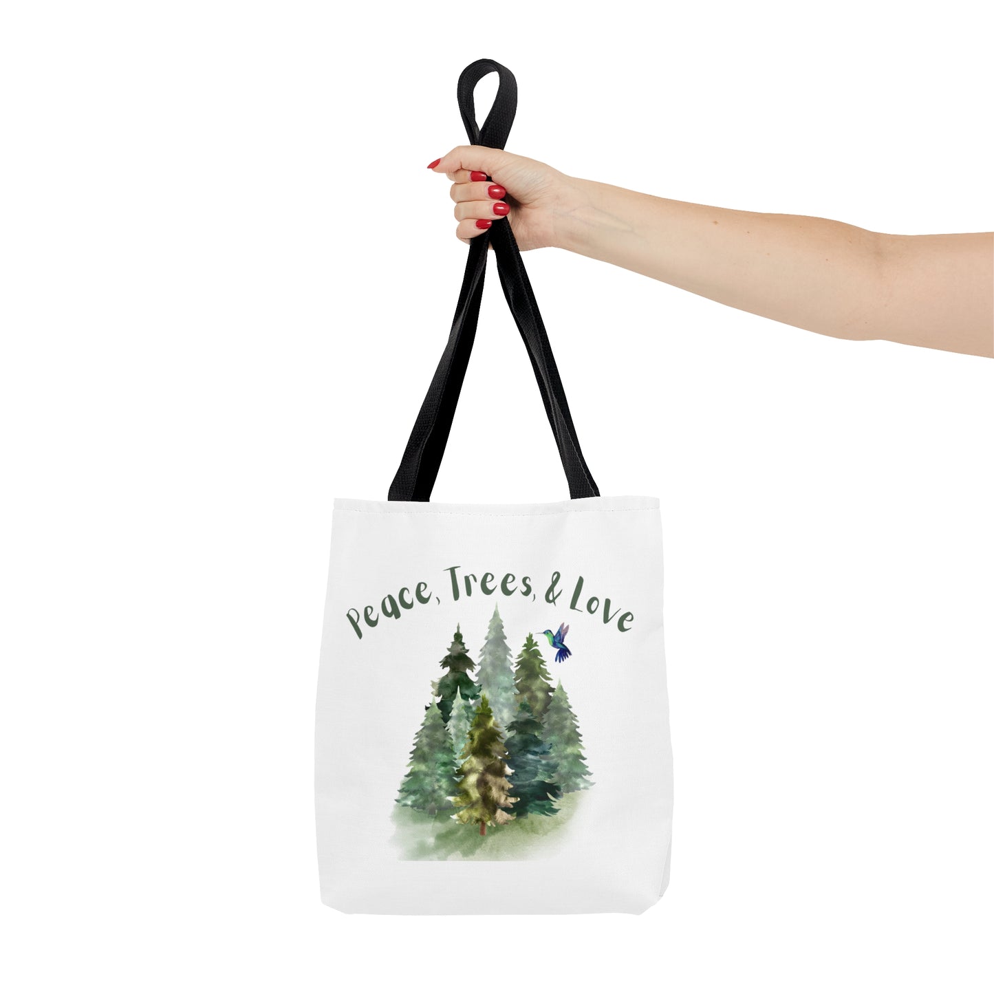 Peace Trees and Love Tote Bag Fun for Plant and Gardening Lovers