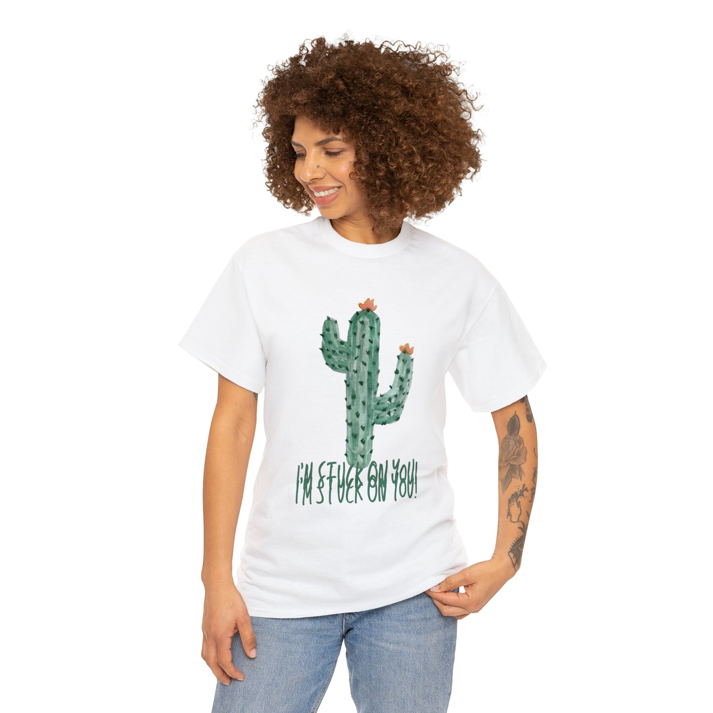 I'm Stuck On You Cute Cactus Pun T-Shirt Unisex