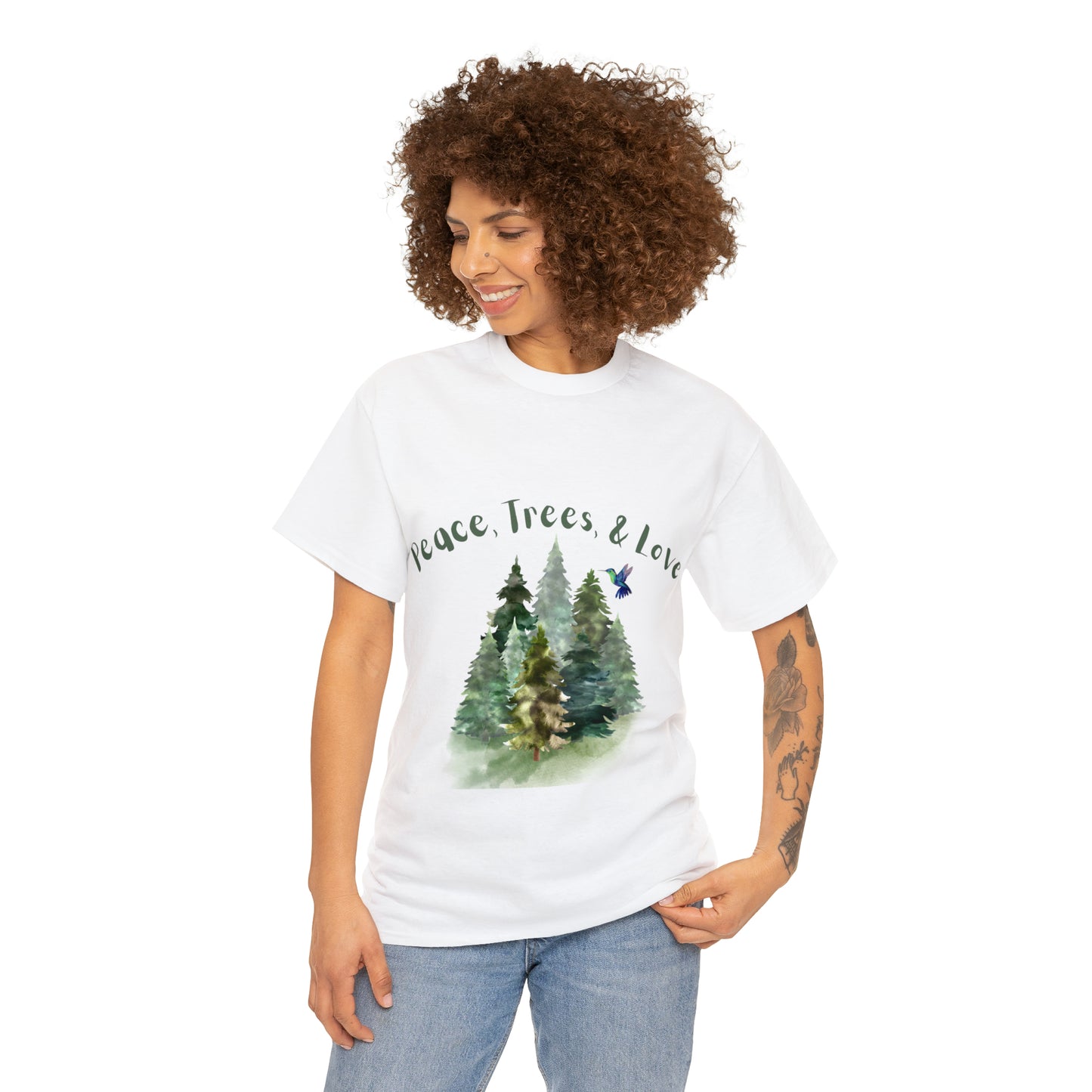 Peace Trees and Love fun Nature T-Shirt Unisex