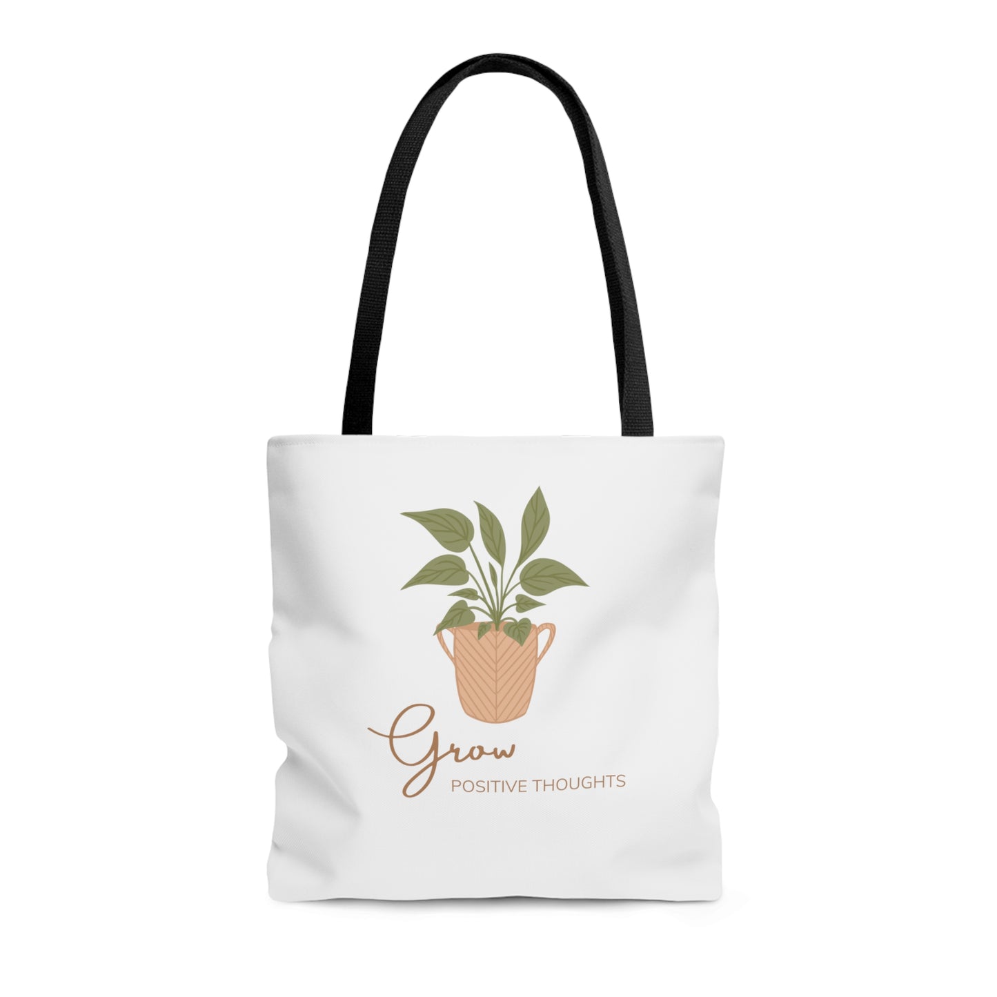 Grow Positive Thoughts Tote Bag Fun for Plant and Gardening Lovers