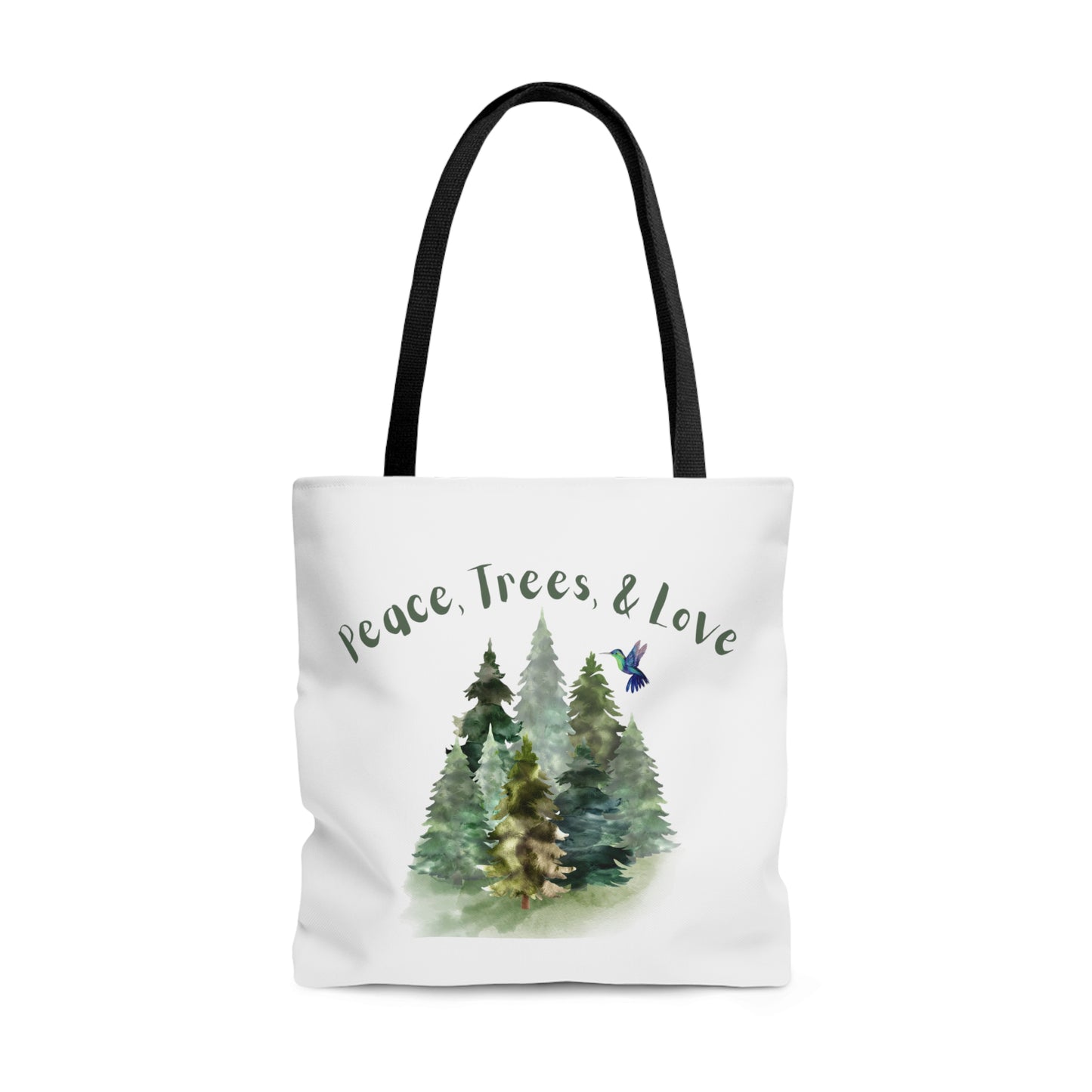 Peace Trees and Love Tote Bag Fun for Plant and Gardening Lovers