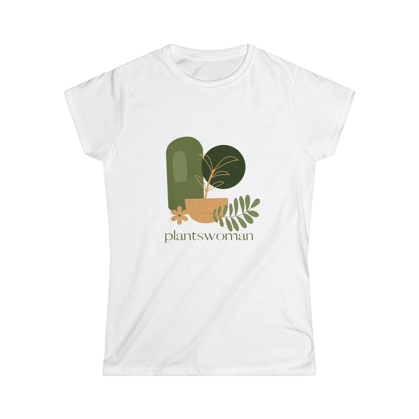 Plantswoman Fun Gardening Fitted T-Shirt for Plant Lovers