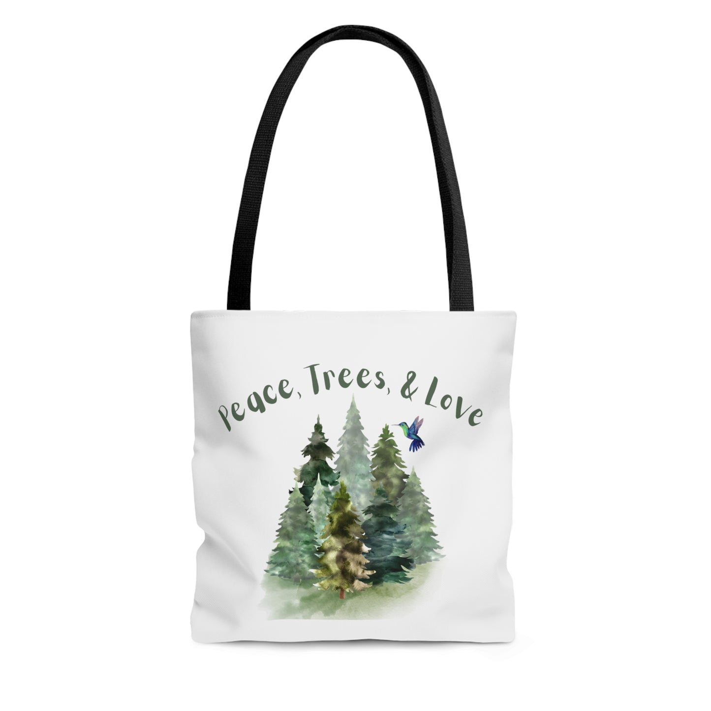 Peace Trees and Love Tote Bag Fun for Plant and Gardening Lovers