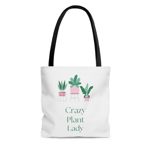 Crazy Plant Lady Tote Bag Fun for Gardening Lovers