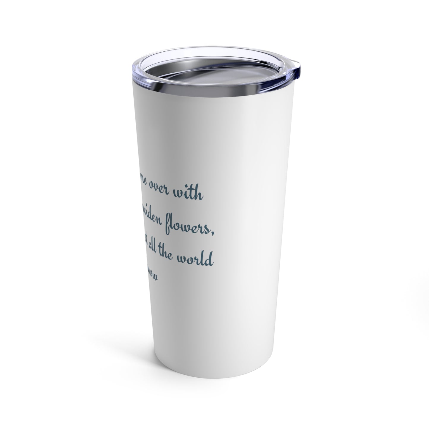 Strew Me Over With Maiden Flowers Shakespeare Fan 20oz Tumbler for Coffee Water Drinks