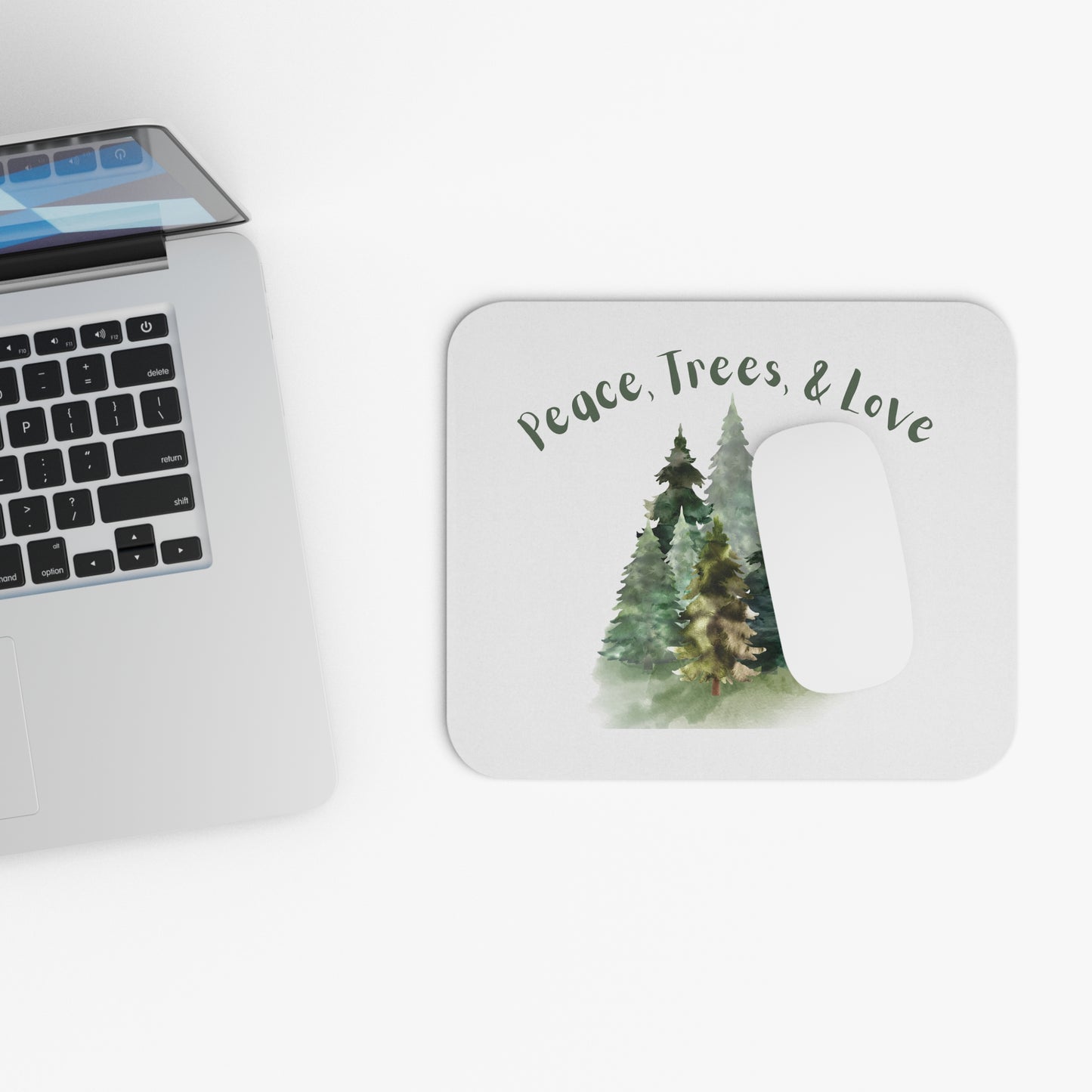 Peace Trees And Love Mouse Pad for Gardening Lovers