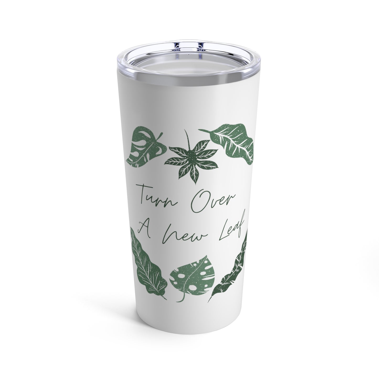 Turn Over A New Leaf Nature Lover Plant Pun 20oz Tumbler for Coffee Water Drinks