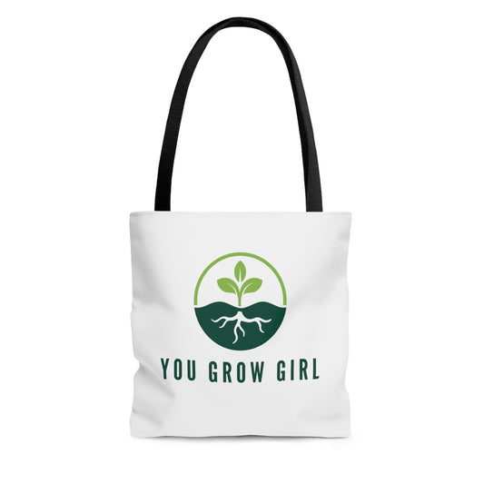 You Grow Girl Tote Bag Fun for Plant and Gardening Lovers