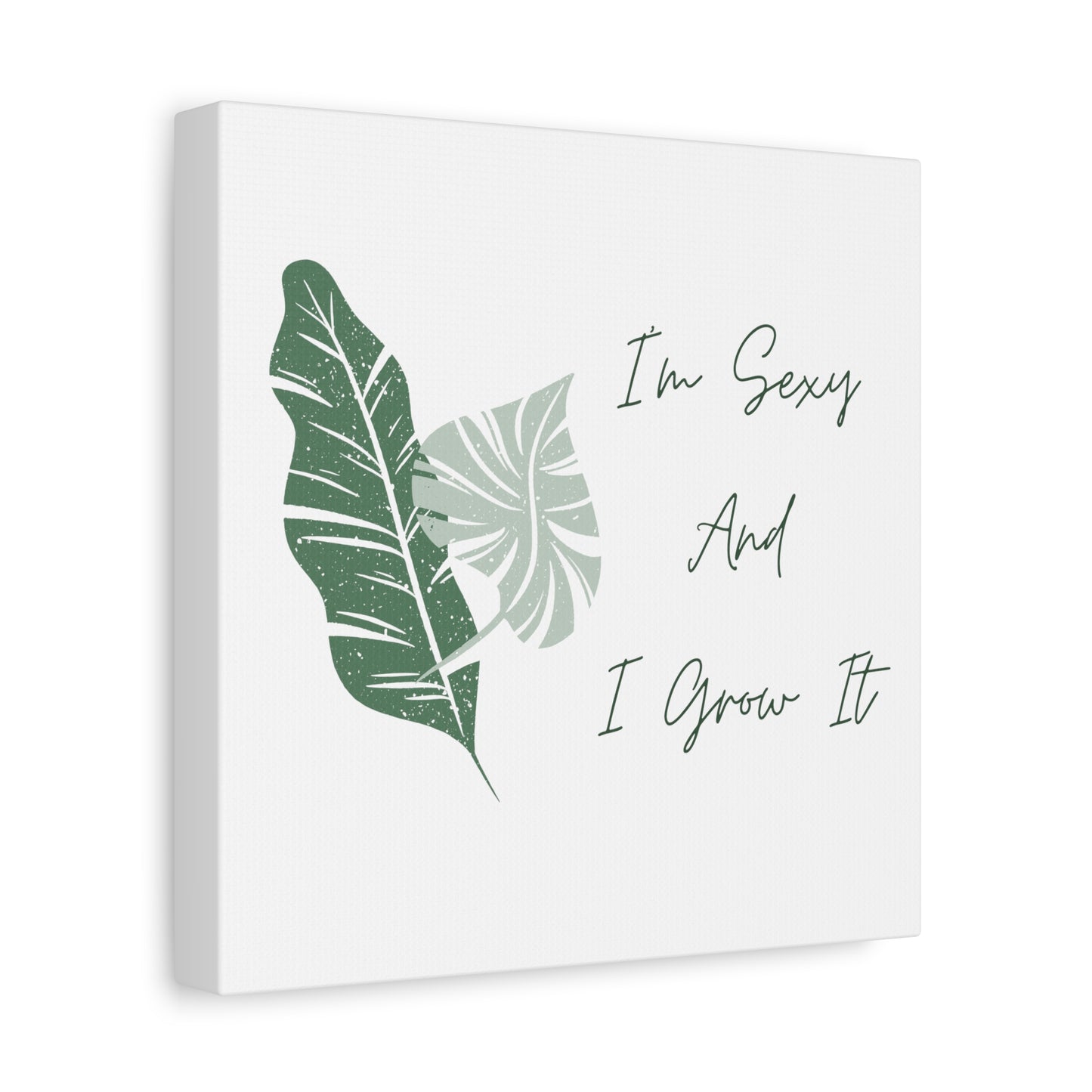I'm Sexy And I Grow It Matte Canvas Funny Plant Lover Print