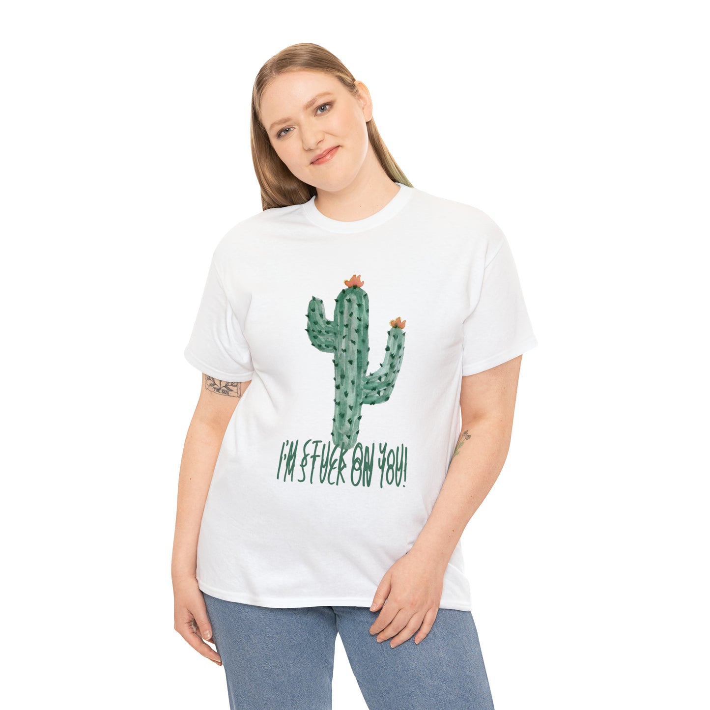 I'm Stuck On You Cute Cactus Pun T-Shirt Unisex