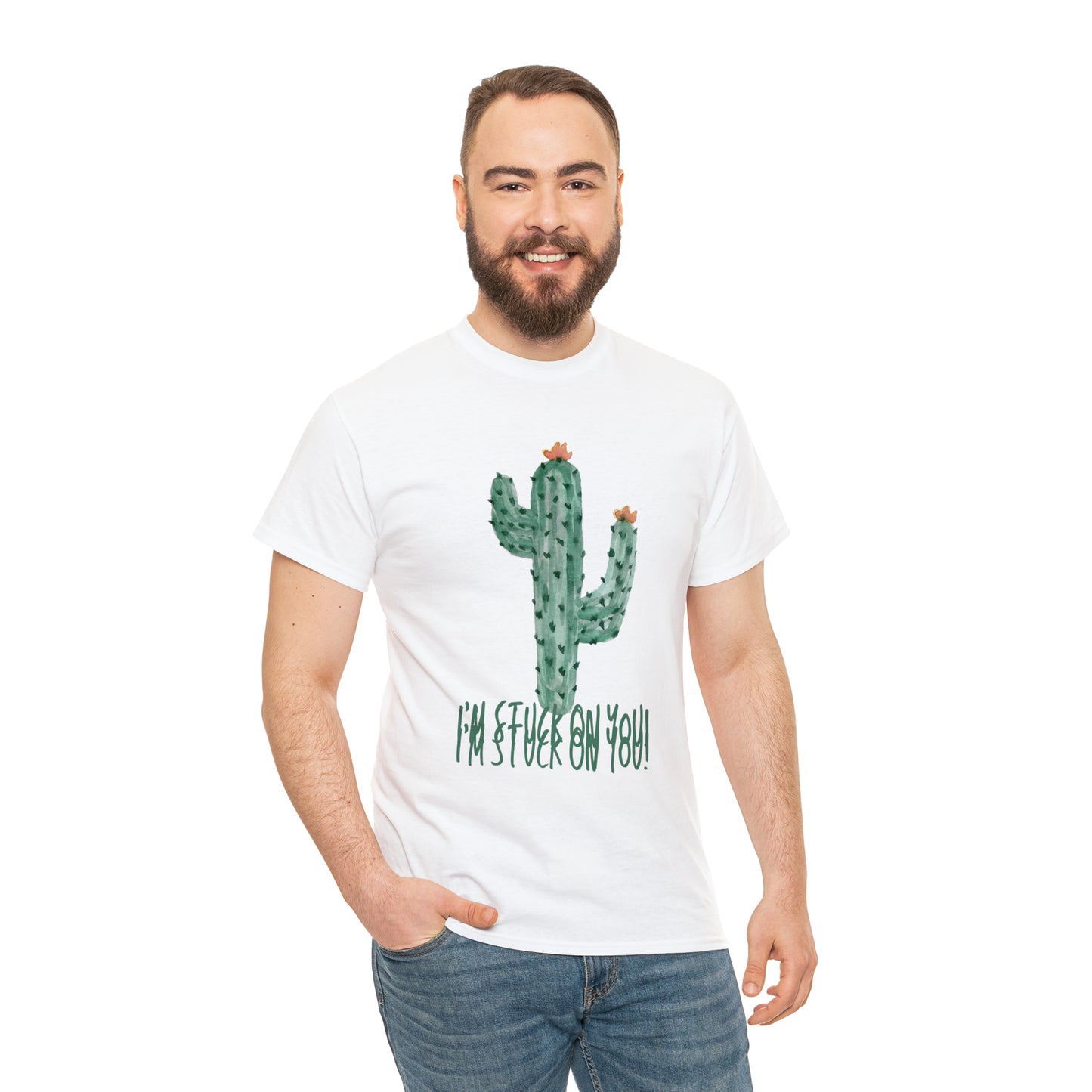 I'm Stuck On You Cute Cactus Pun T-Shirt Unisex