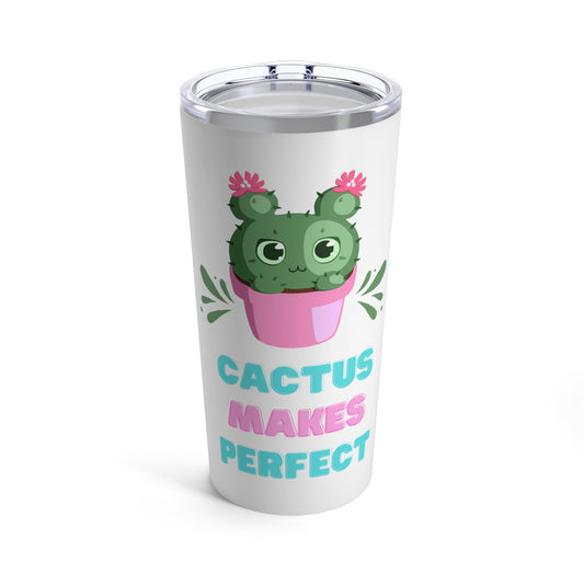 Cactus Makes Perfect Cute Plant Lover 20oz Tumbler for Coffee Water Drinks