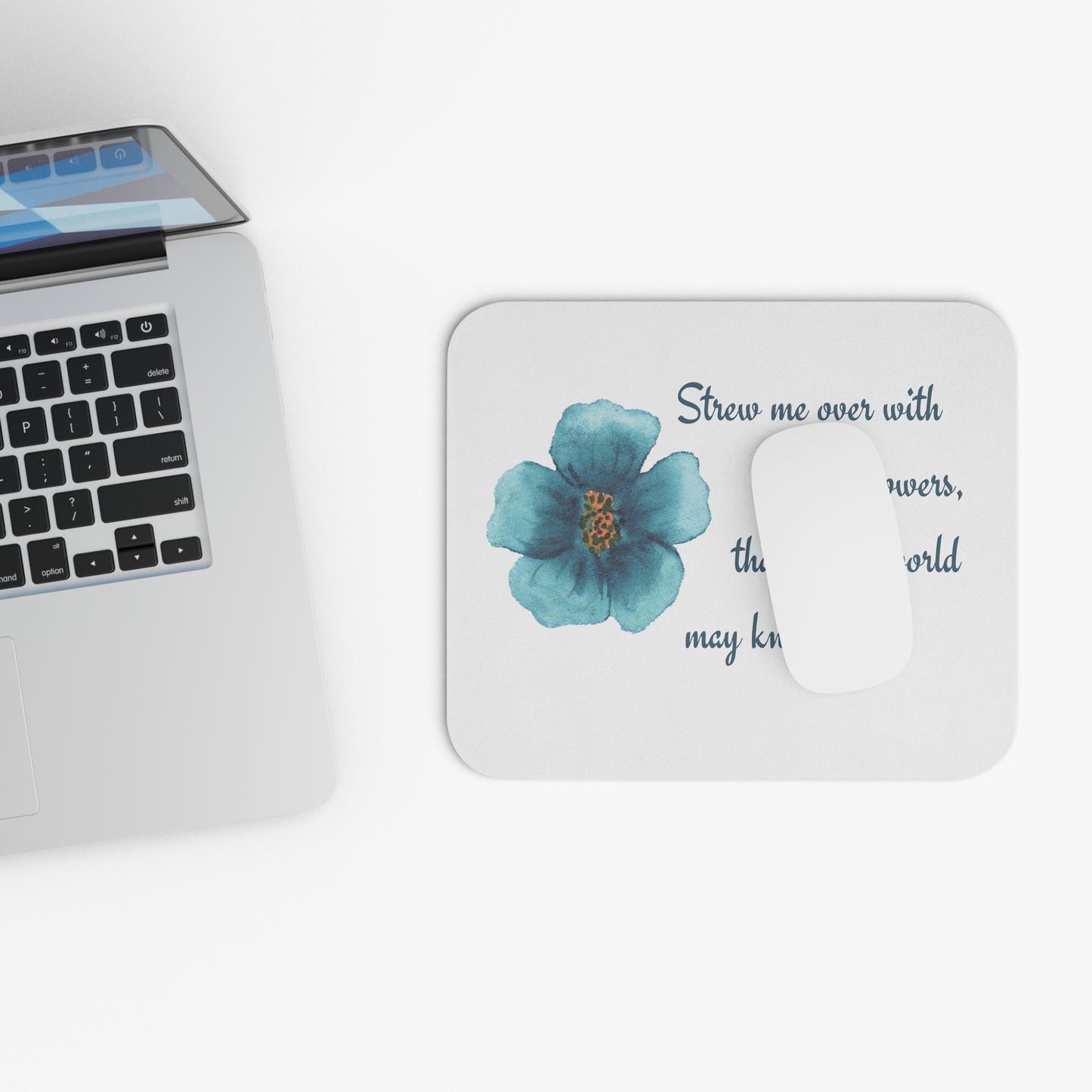 Strew Me Over With Maiden Flowers Mouse Pad for Shakespeare Lovers