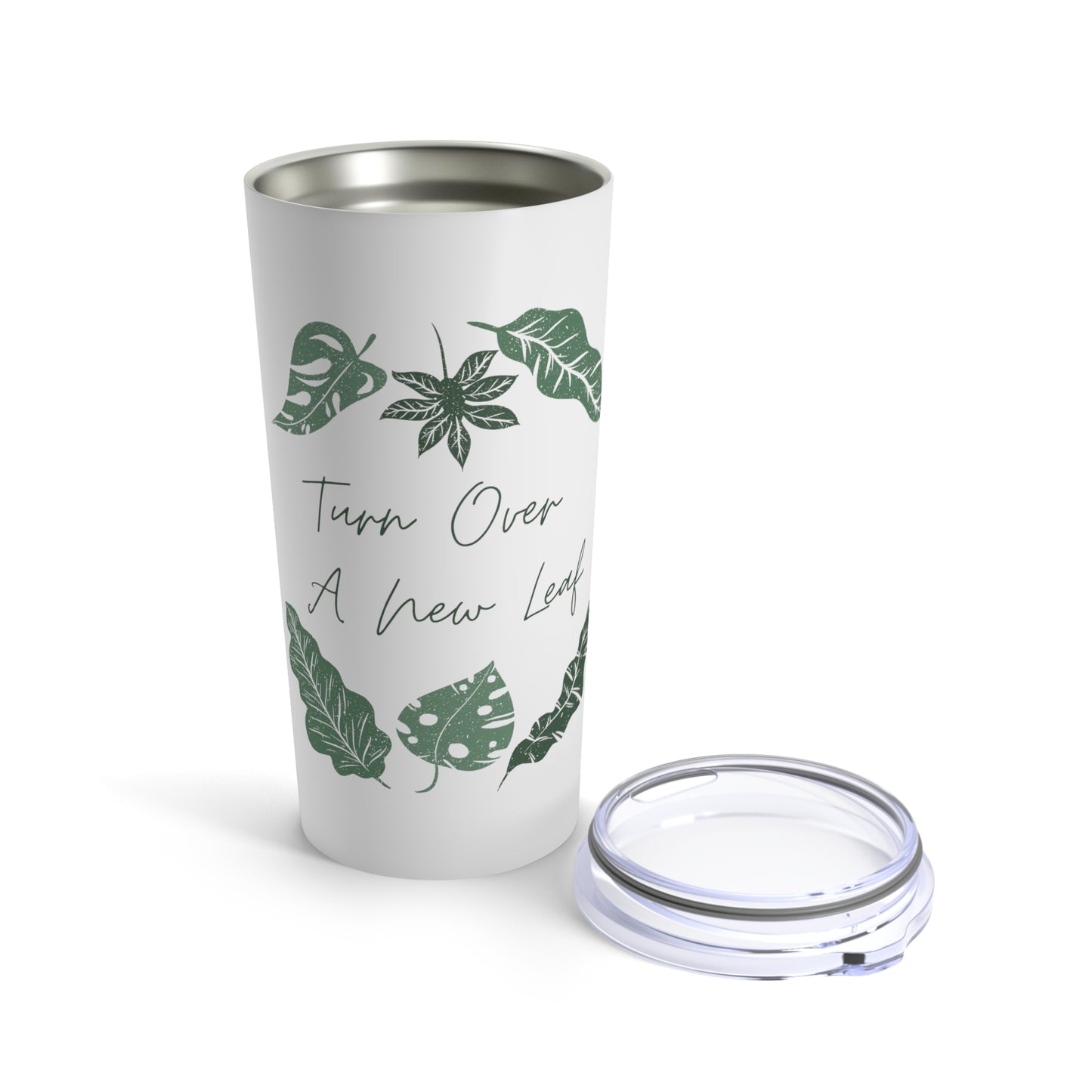 Turn Over A New Leaf Nature Lover Plant Pun 20oz Tumbler for Coffee Water Drinks