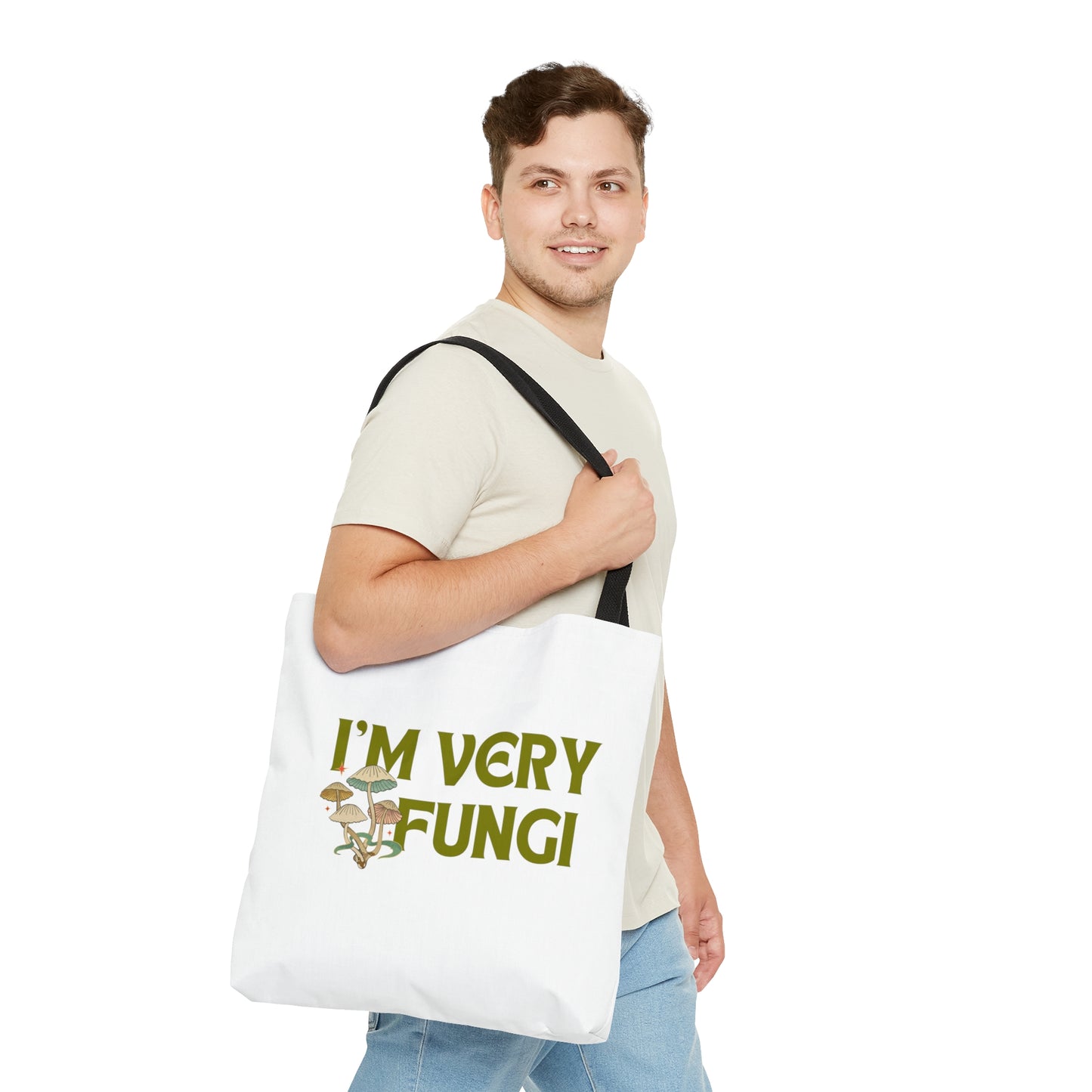 I'm Very Fungi Tote Bag Fun for Mushroom Lovers